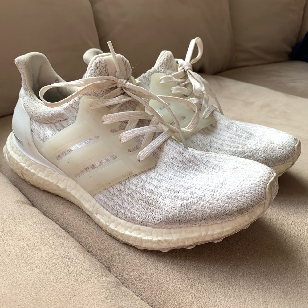 White Adidas Ultraboost Sneakers